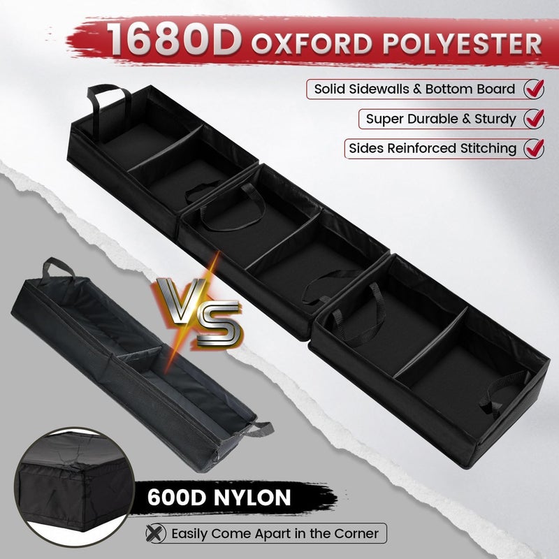 AUTOFIT Chevrolet Silverado 1500 2500 /GMC Sierra 2011-2025 Truck Under Bench Seat Storage with Removable Divider 600D Oxford Cloth, truck accessories Mesh Organizer - Image 3